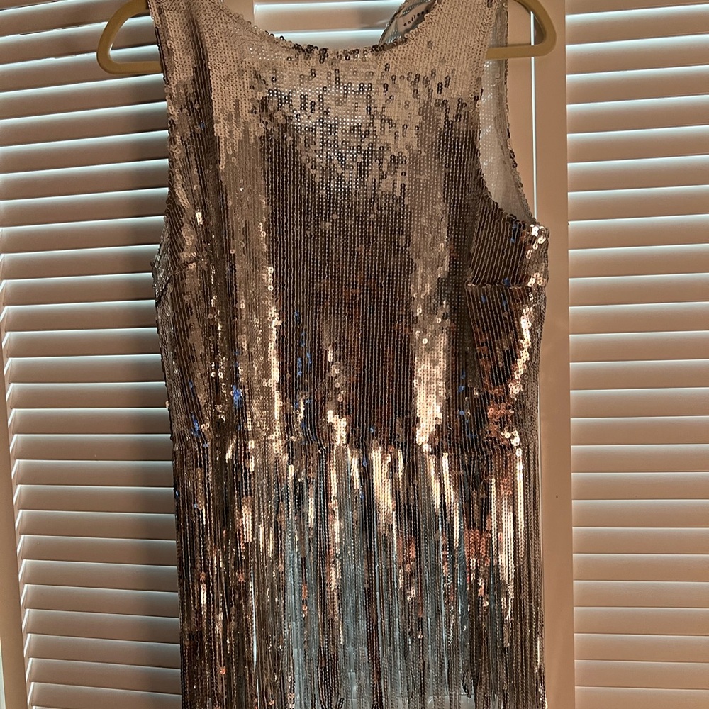 Silver Sequin Shirt bought at Bloomingdale’s Size M